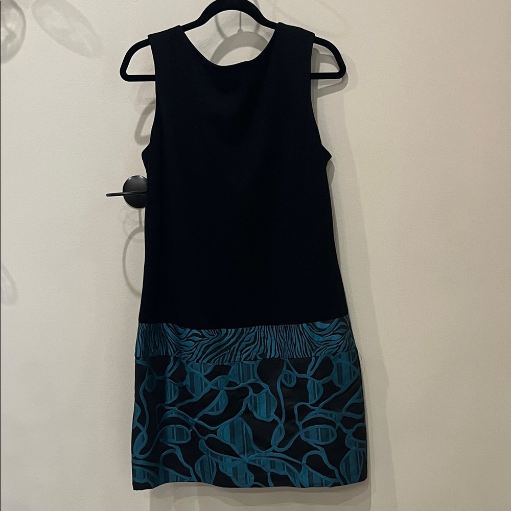Muse Black and Teal Mini Dress